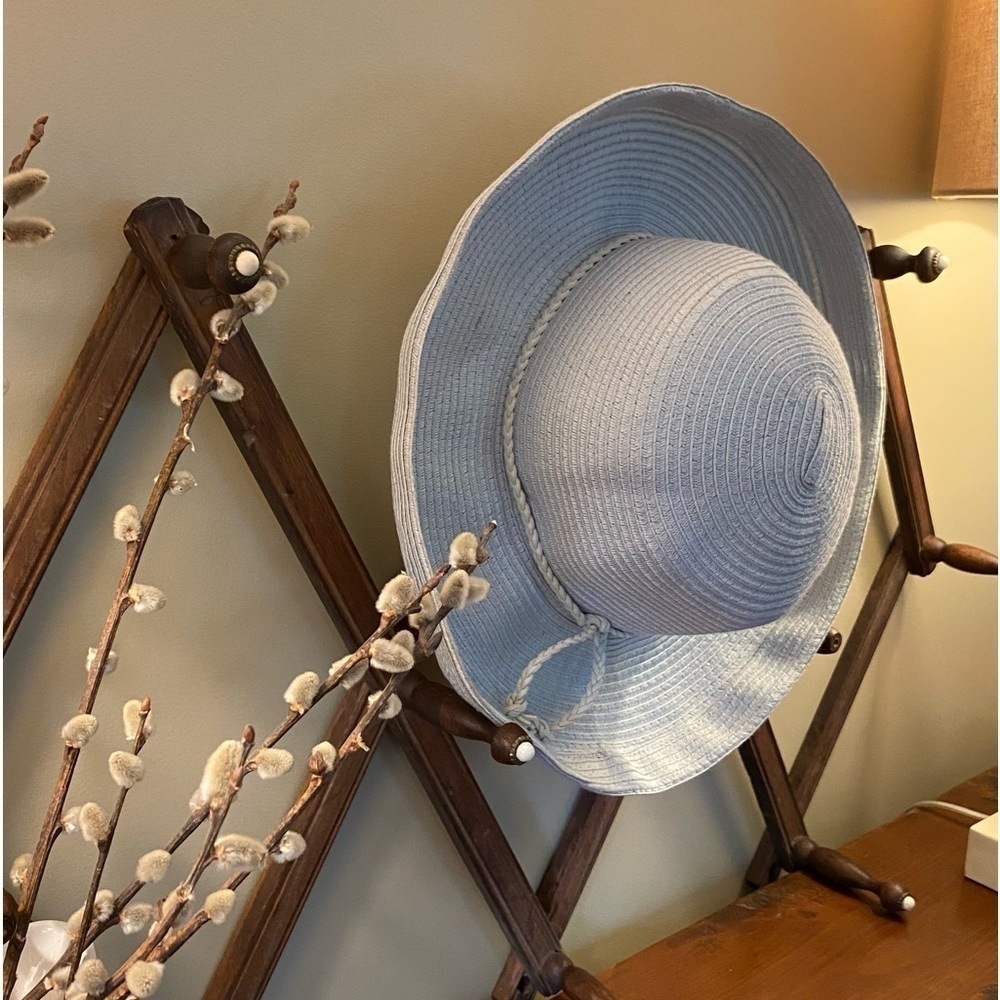 SUN 'N' SAND Sun Hat Up-Brim Adjustable UPF 50+ Pale Gray/Blue Women One Size - Picture 2 of 12